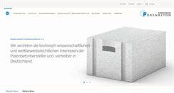 Desktop Screenshot of bv-porenbeton.de